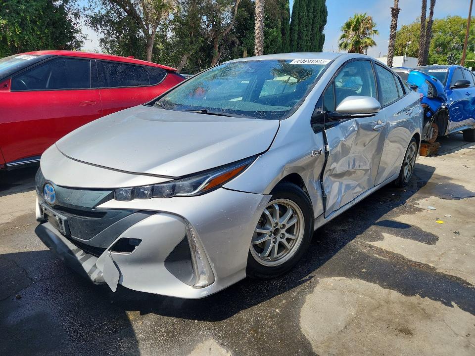 2018 Toyota Prius prime VIN JTDKARFP4J3104358 COPART salvage auction — SIDE, CA - CERTIFICATE OF TITLE, sold $2,100 on 2026-07-21 (photo 1)