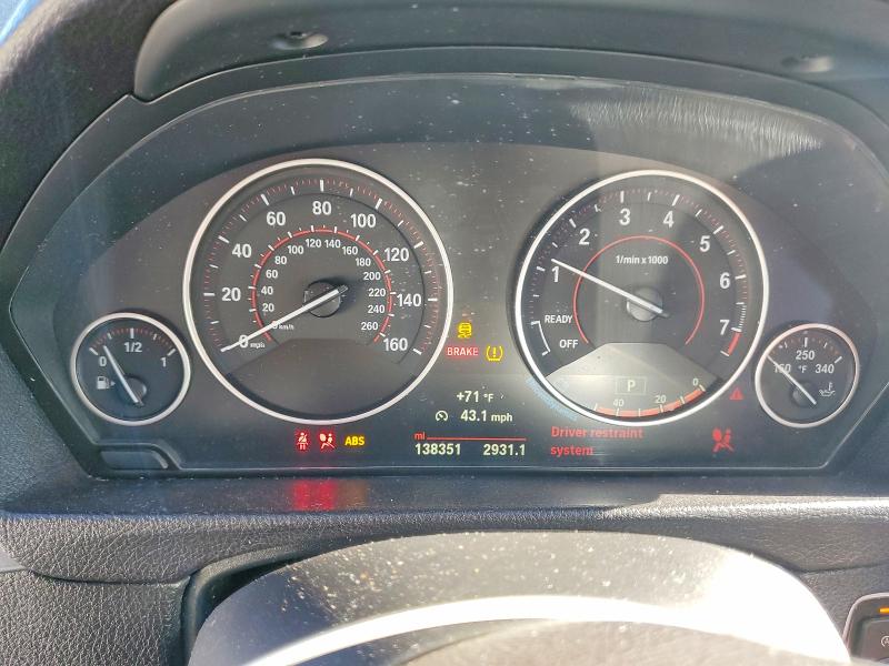 2016 BMW 3 series VIN WBA8E9G54GNU28111 COPART salvage auction — FRONT END, CA - SALVAGE CERTIFICATE, sold $1,350 on 2026-07-16 (photo 9)