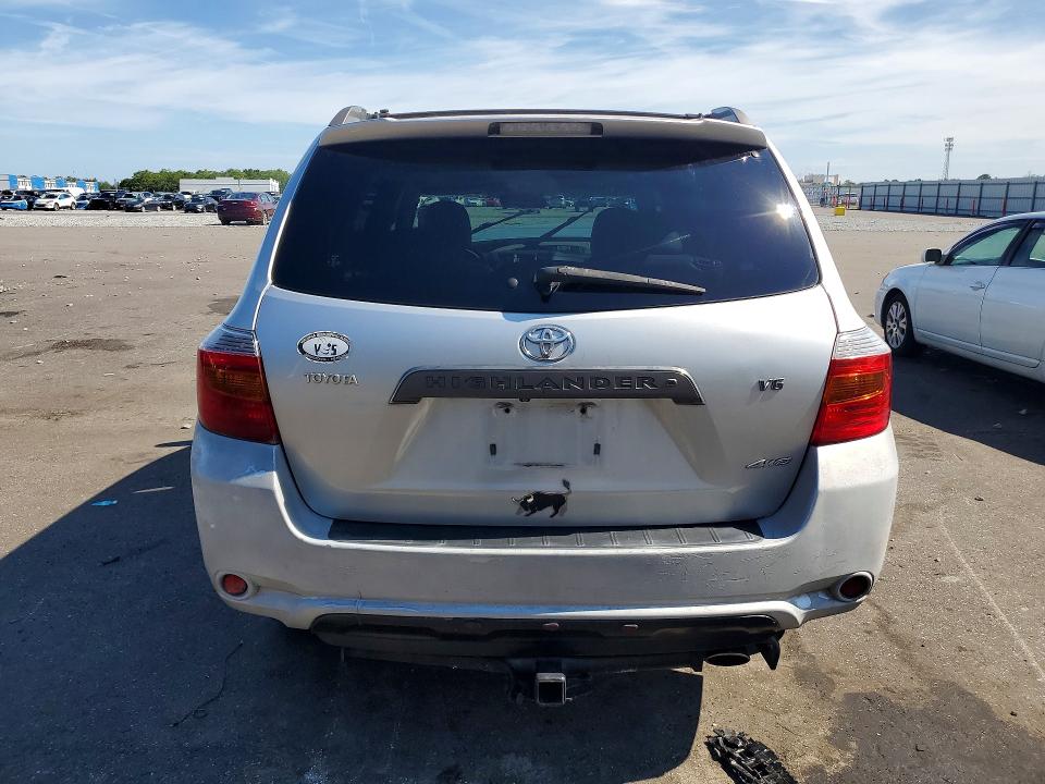 2008 Toyota Highlander VIN JTEES43A082072176 COPART salvage auction — FRONT END, Fl - Certificate Of Destruction, sold $1,150 on 2026-07-06 (photo 6)