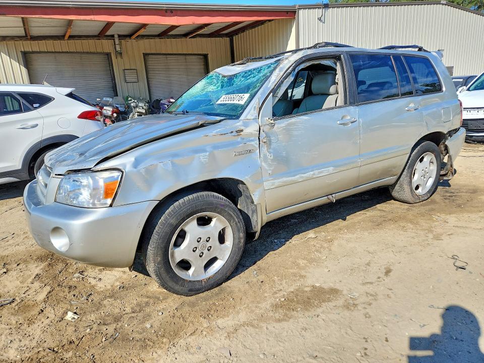 2005 Toyota Highlander VIN JTEEP21A850114156 COPART salvage auction — ROLLOVER, De - Salvage Certificate, sold $625 on 2026-07-28 (photo 1)