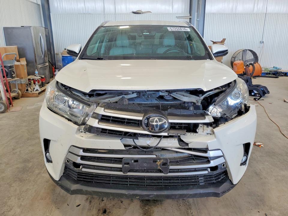 2017 Toyota Highlander VIN 5TDJZRFH1HS519305 COPART salvage auction — FRONT END, Ne - Cert Of Title-Salvage, sold $7,800 on 2026-07-14 (photo 5)