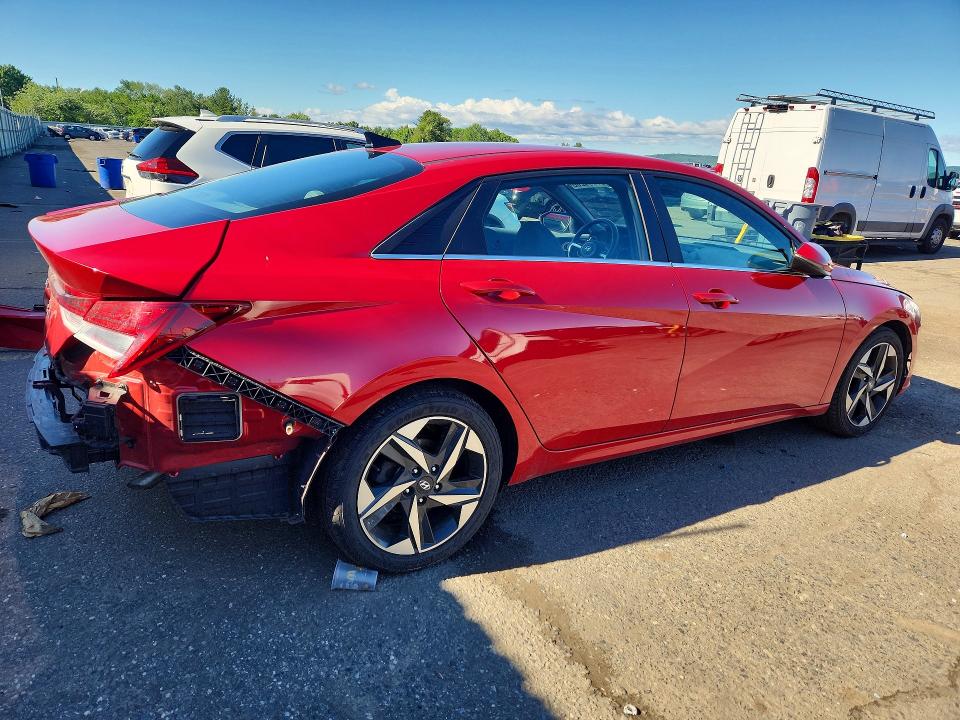 2021 Hyundai Elantra VIN 5NPLN4AG3MH005865 COPART salvage auction — REAR END, Pa - Certificate Of Salvage, sold $2,400 on 2026-07-24 (photo 3)