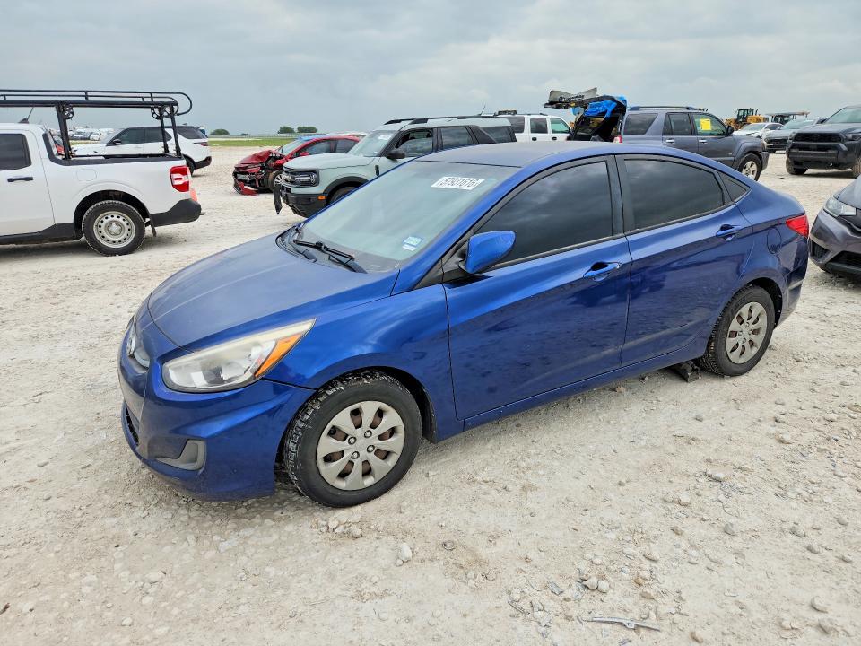 2016 Hyundai Accent VIN KMHCT4AE2GU060687 COPART salvage auction — NORMAL WEAR, TX - CERTIFICATE OF TITLE, sold $600 on 2026-07-02 (photo 1)