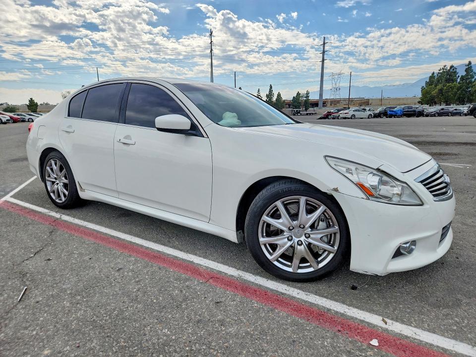 2013 Infiniti G VIN JN1CV6AP8DM717471 COPART salvage auction — FRONT END, Ca - Salvage Certificate, sold $1,700 on 2026-07-07 (photo 4)