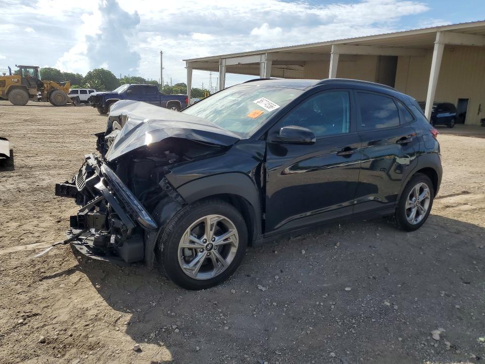 2023 Hyundai VIN KM8K6CAB3PU054853 COPART salvage auction — FRONT END, Fl - Certificate Of Destruction, sold $1,900 on 2026-07-08 (photo 1)