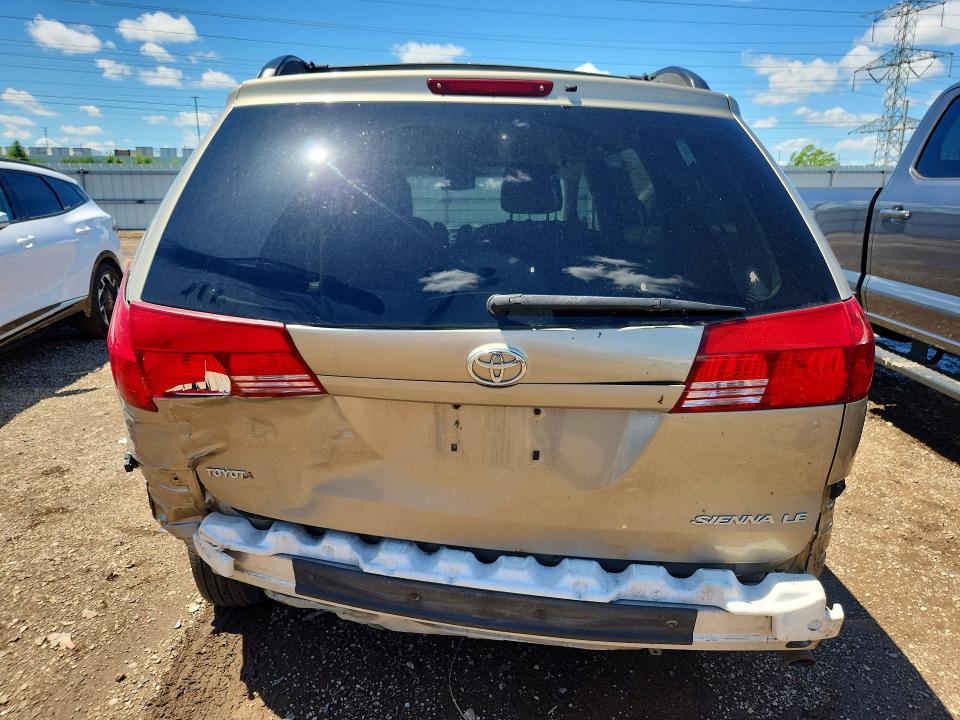 2004 Toyota Sienna VIN 5TDZA23CX4S162579 COPART salvage auction — REAR END, Il - Salvage Certificate, sold $725 on 2026-07-21 (photo 6)