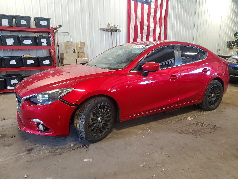 2014 Mazda 3 VIN JM1BM1W77E1188735 COPART salvage auction — FRONT END, Mn - Cert Of Title-Prior Salvage, sold $1,250 on 2026-07-07 (photo 1)