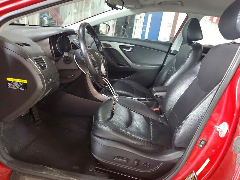 2014 Hyundai Elantra VIN KMHDH4AE7EU105402 COPART salvage auction — FRONT END, Pa - Certificate Of Salvage, sold $1,000 on 2026-07-08 (photo 7)