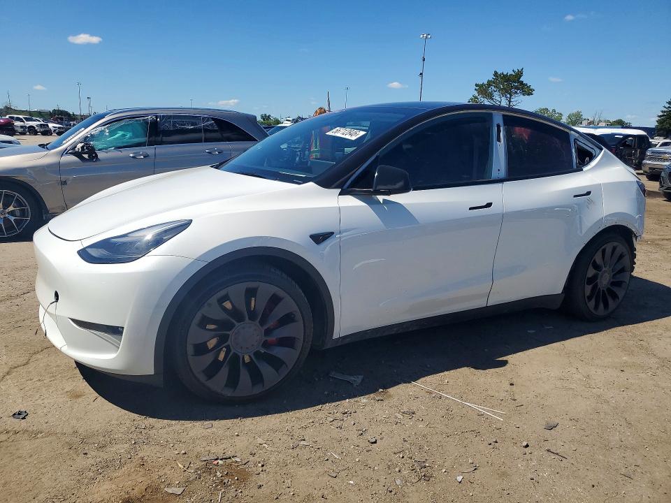 2023 Tesla Model y VIN 7SAYGDEF0PF860093 COPART salvage auction — REAR END, Mi - Cert Of Title-Salvage Vehicle, sold $3,600 on 2026-07-28 (photo 1)