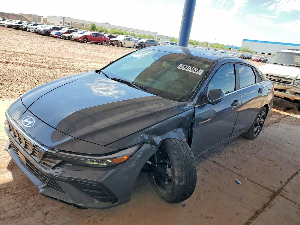 2024 Hyundai Elantra VIN KMHLN4DJ7RU105886 COPART salvage auction — FRONT END, Az - Cert Of Title - Salvage, sold $3,100 on 2026-07-28 (photo 1)