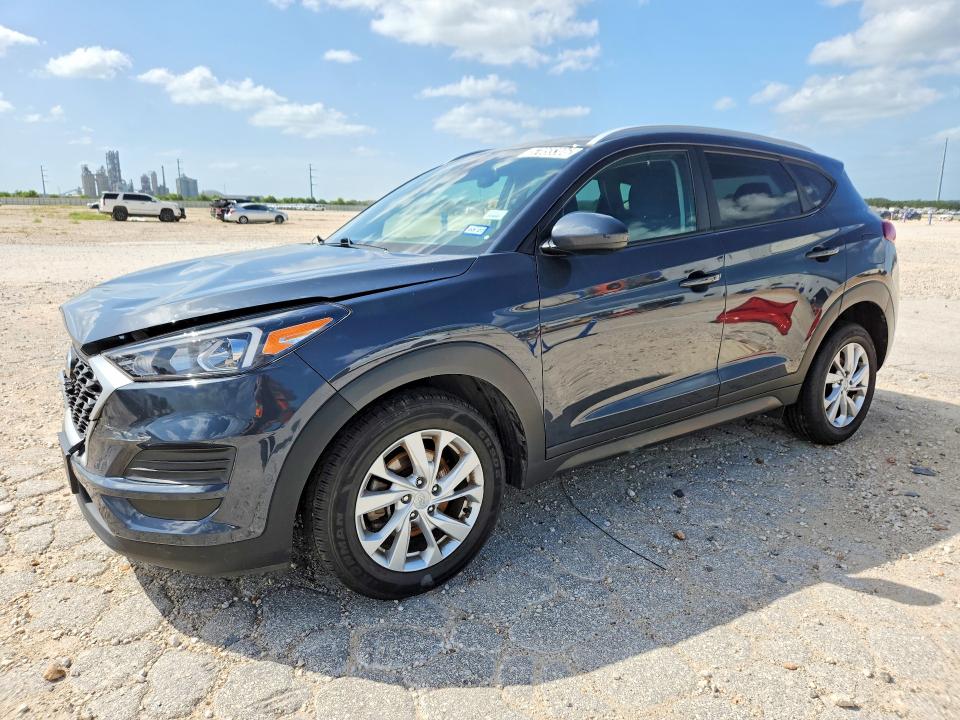 2021 Hyundai Tucson VIN KM8J33A42MU381195 COPART salvage auction — FRONT END, TX - CERTIFICATE OF TITLE, sold $3,000 on 2026-07-16 (photo 1)