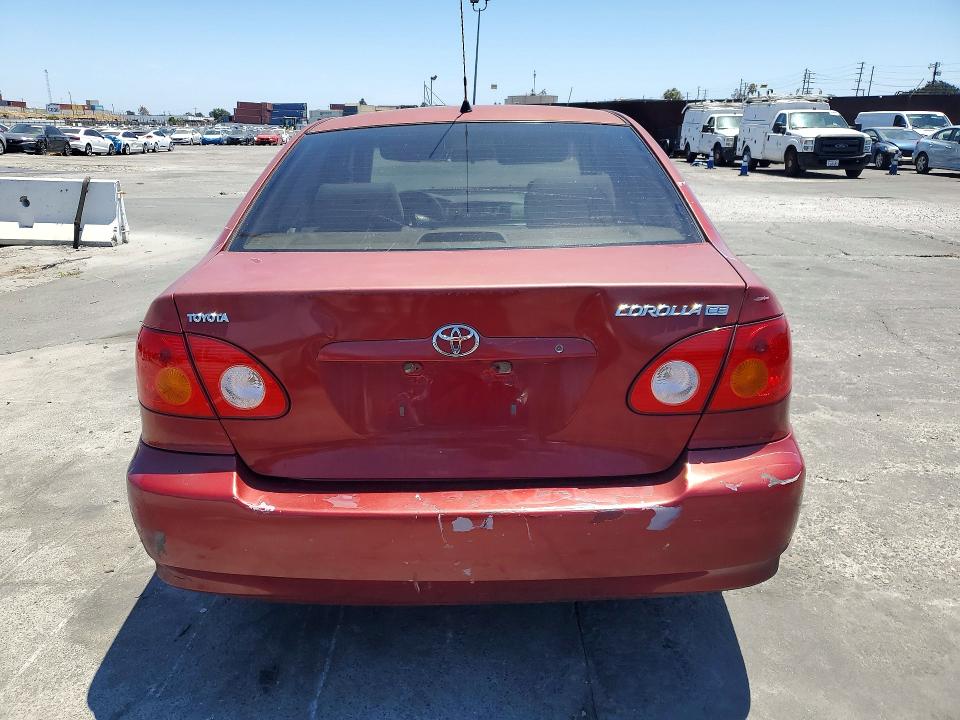 2004 Toyota Corolla VIN JTDBR32E242018129 COPART salvage auction — FRONT END, Ca - Salvage Certificate, sold $550 on 2026-07-15 (photo 6)