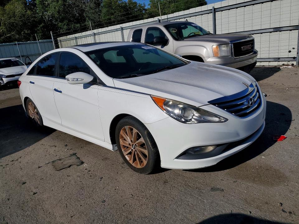 2014 Hyundai Sonata VIN 5NPEC4AC0EH815077 COPART salvage auction — MECHANICAL, Ga - Certificate Of Title, sold $700 on 2026-07-16 (photo 4)