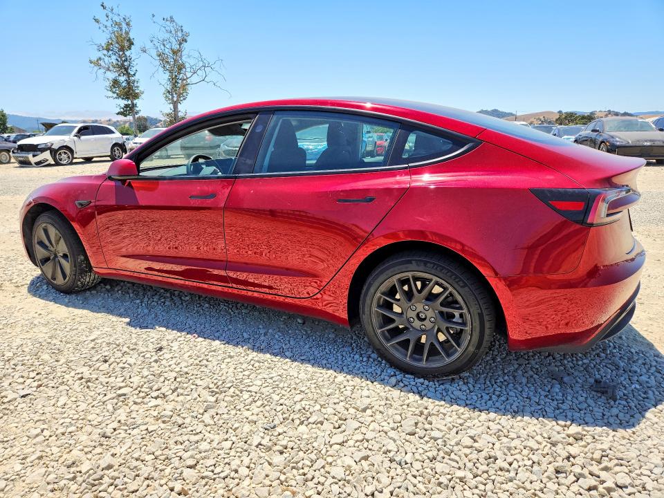 2025 Tesla Model 3 VIN 5YJ3E1EA8SF046444 COPART salvage auction — FRONT END, CA - SALVAGE CERTIFICATE, sold $14,700 on 2026-07-23 (photo 2)