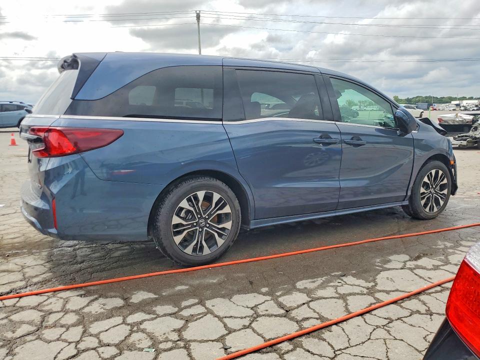 2025 Honda Odyssey VIN 5FNRL6H91SB028317 COPART salvage auction — FRONT END, Il - Salvage Certificate, sold $13,500 on 2026-07-23 (photo 3)