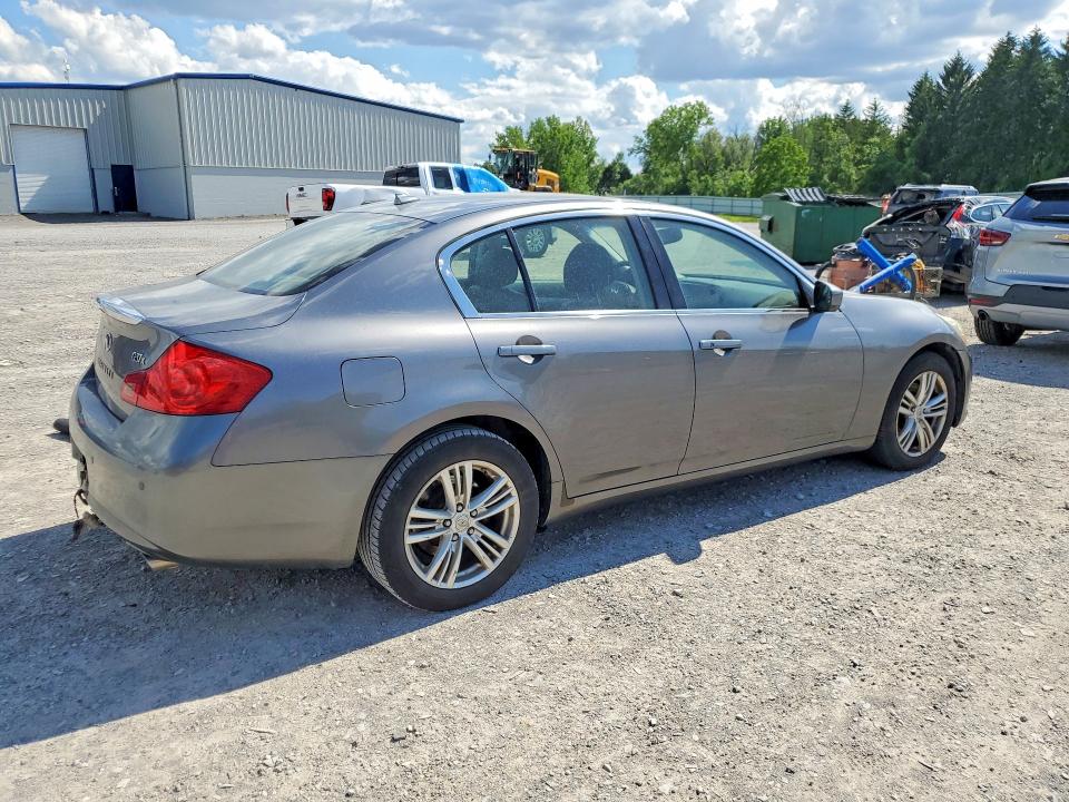 2012 Infiniti G VIN JN1CV6AR0CM675796 COPART salvage auction — MECHANICAL, Nj - Certificate Of Title, sold $425 on 2026-07-20 (photo 3)