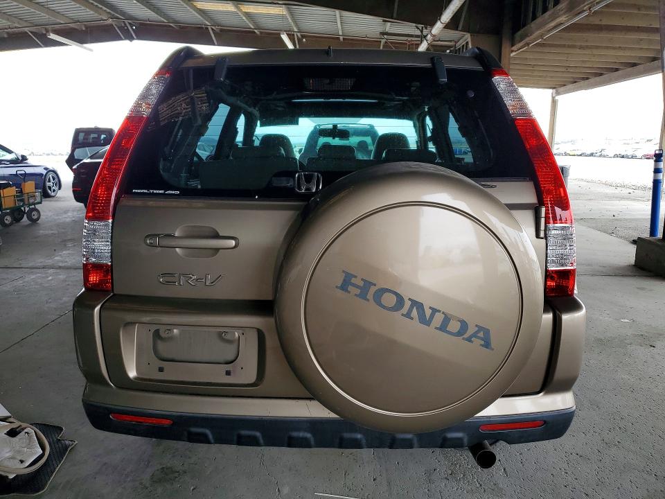 2006 Honda Cr-v VIN JHLRD78956C062320 COPART salvage auction — WATER/FLOOD, CA - SALVAGE CERTIFICATE, sold $1,650 on 2026-07-13 (photo 6)