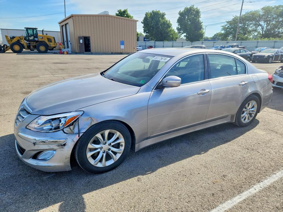 2013 Hyundai Genesis VIN KMHGC4DD0DU250245 COPART salvage auction — FRONT END, Oh - Cert Of Title-Salvage, sold $1,650 on 2026-07-17 (photo 1)
