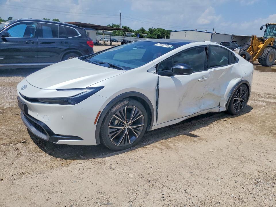 2023 Toyota Prius VIN JTDACAAU0P3011687 COPART salvage auction — SIDE, TX - SALVAGE VEHICLE TITLE (P), sold $7,000 on 2026-07-23 (photo 1)