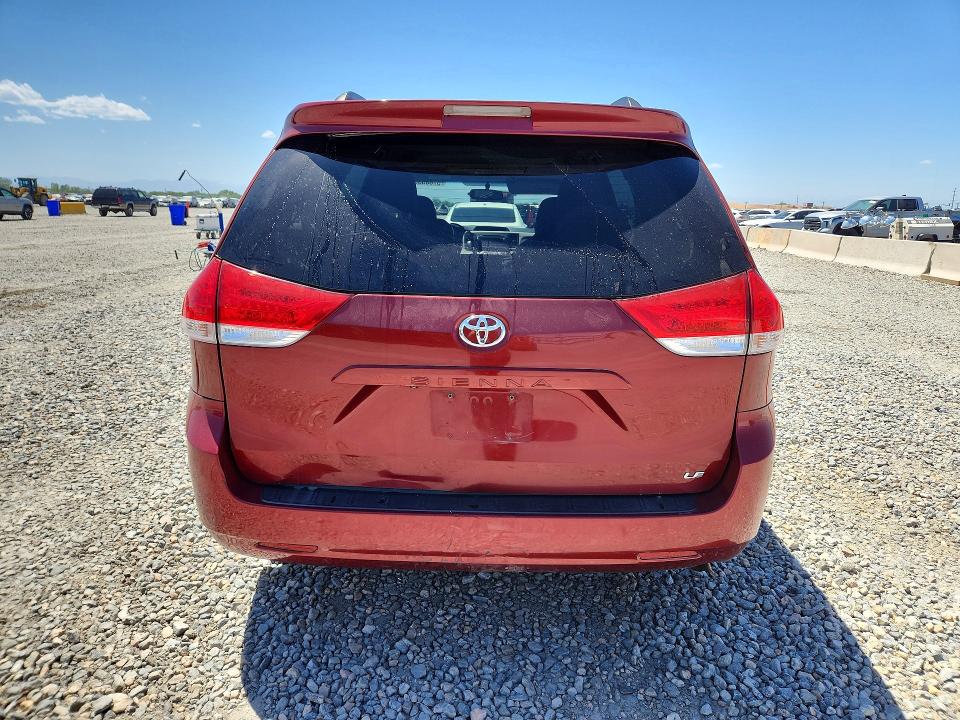 2011 Toyota Sienna VIN 5TDKK3DC4BS075986 COPART salvage auction — HAIL, Co - Certificate Of Title, sold $2,050 on 2026-07-07 (photo 6)
