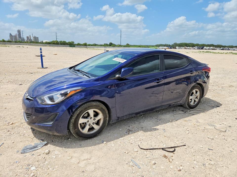 2014 Hyundai VIN 5NPDH4AE2EH533022 COPART salvage auction — UNDERCARRIAGE, Tx - Salvage Vehicle Title, sold $800 on 2026-07-09 (photo 1)