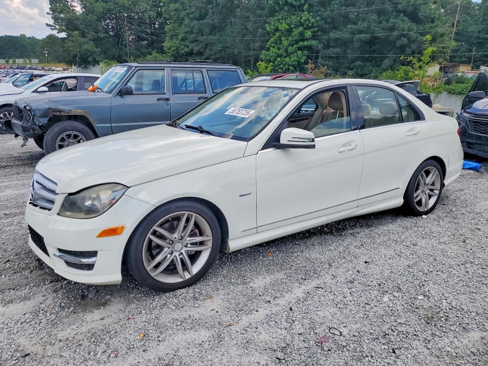2012 Mercedes-benz C-klasse VIN WDDGF4HB4CR194211 COPART salvage auction — REAR END, Ga - Cert Of Title-Salvage, sold $775 on 2026-08-10 (photo 1)