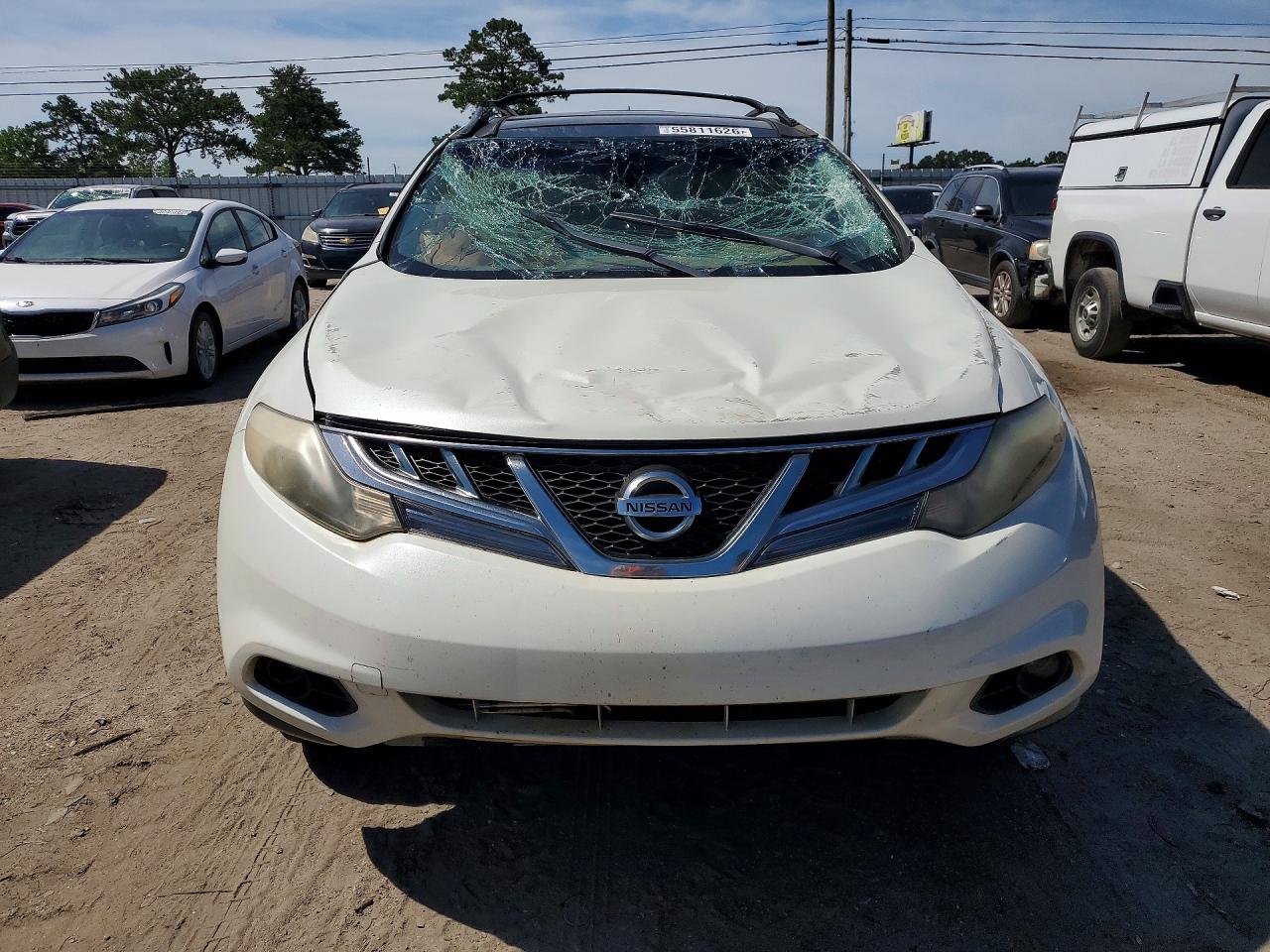 2011 Nissan Murano VIN JN8AZ1MU4BW059893 COPART salvage auction — Rollover, AL - CERT OF TITLE-SALVAGE TITLE, sold $475 on 2026-07-02 (photo 5)