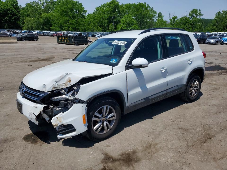 2016 Volkswagen Tiguan VIN WVGAV7AX6GW570176 COPART salvage auction — FRONT END, Ny - Mv-907A Salvage Certificate, sold $950 on 2026-07-07 (photo 1)