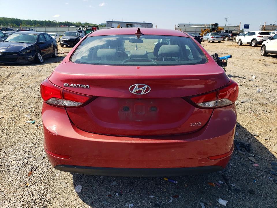 2015 Hyundai Elantra VIN KMHDH4AE9FU277822 COPART salvage auction — FRONT END, Va - Cert Of Title - Salvage, sold $750 on 2026-07-10 (photo 6)