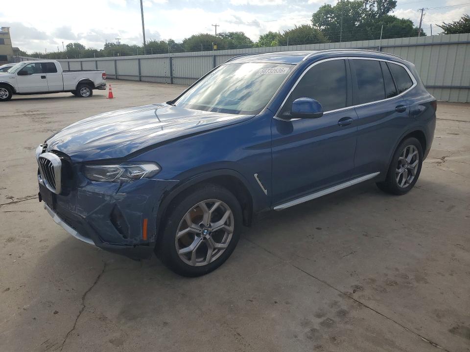 2023 BMW X3 VIN WBX47DP08PN218858 COPART salvage auction — FRONT END, Tx - Salvage Vehicle Title, sold $1,100 on 2026-07-30 (photo 1)