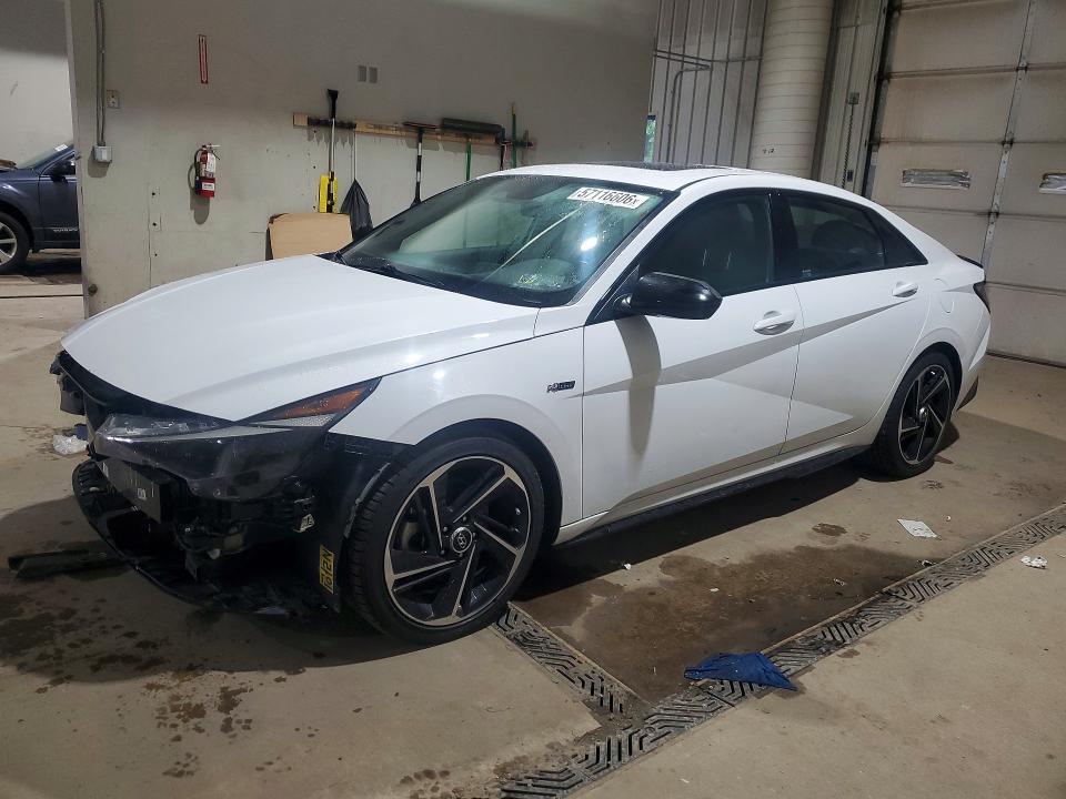 2022 Hyundai Elantra VIN KMHLR4AFXNU230928 COPART salvage auction — FRONT END, Pa - Certificate Of Salvage, sold $5,600 on 2026-07-13 (photo 1)