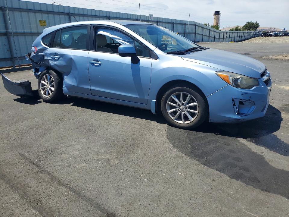 2012 Subaru Impreza VIN JF1GPAC64CH218616 COPART salvage auction — SIDE, CA - SALVAGE CERTIFICATE, sold $175 on 2026-07-13 (photo 4)