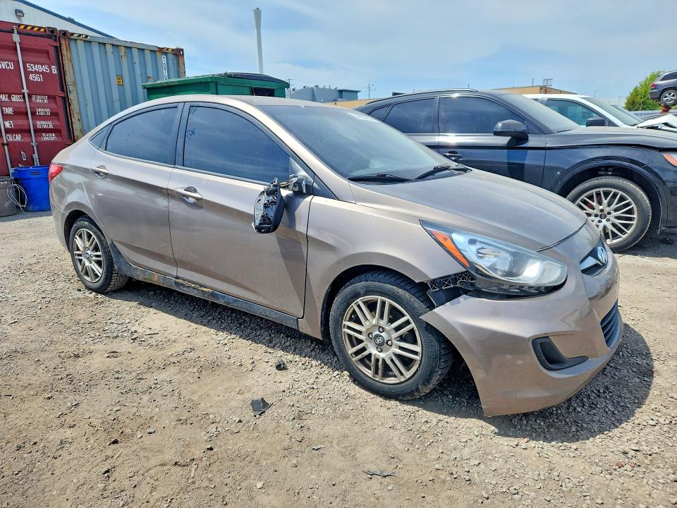 2013 Hyundai Accent VIN KMHCT4AE9DU510394 COPART salvage auction — FRONT END, ON - PERMIT NO BRAND - UNFIT, sold $450 on 2026-07-14 (photo 4)