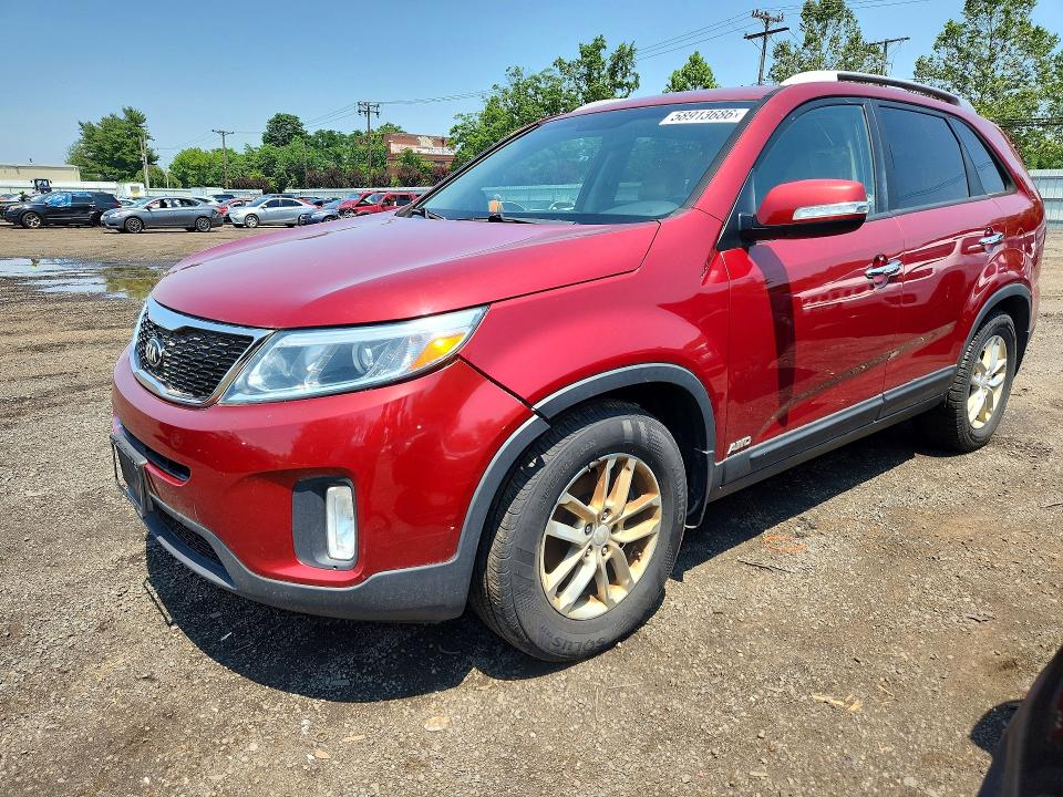 2015 Kia Sorento VIN 5XYKTCA66FG636736 COPART salvage auction — MECHANICAL, Ct - Certificate Of Title, sold $925 on 2026-07-10 (photo 1)