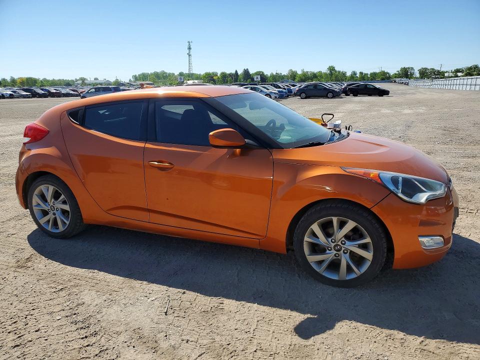 2016 Hyundai Veloster VIN KMHTC6AD0GU266383 COPART salvage auction — MECHANICAL, On - Permit No Brand - Unfit, sold $1,350 on 2026-07-09 (photo 4)