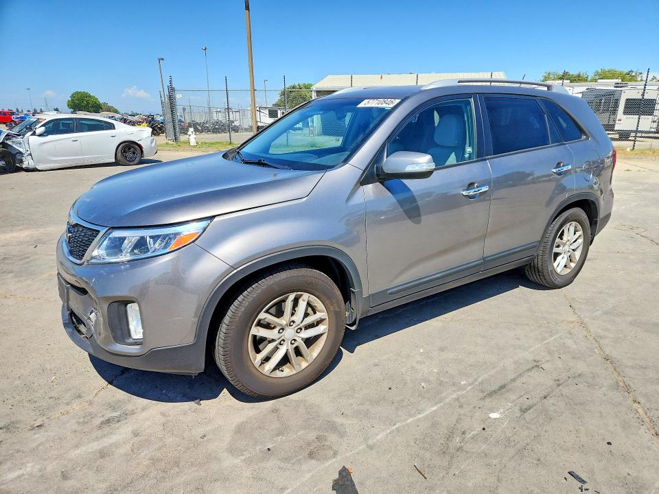 2015 Kia Sorento VIN 5XYKT4A64FG581399 COPART salvage auction — FRONT END, CA - SALVAGE CERTIFICATE, sold $2,350 on 2026-07-27 (photo 1)
