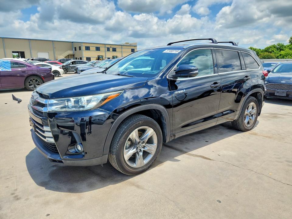 2019 Toyota Highlander VIN 5TDDGRFH3KS054746 COPART salvage auction — HAIL, Ca - Dis/Dlr/Exp Only Clean Title, sold $13,200 on 2026-07-13 (photo 1)