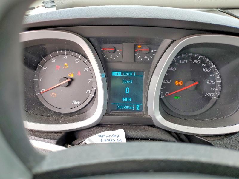 2014 Chevrolet Equinox VIN 1GNALCEK4EZ121938 COPART salvage auction — FRONT END, NY - MV-907A SALVAGE CERTIFICATE, sold $500 on 2026-07-06 (photo 9)