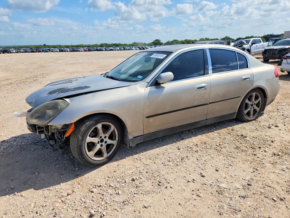 2004 Infiniti G35 VIN JNKCV51E64M615395 COPART salvage auction — FRONT END, TX - BONDED TITLE - SALVAGE (P), sold $225 on 2026-07-16 (photo 1)