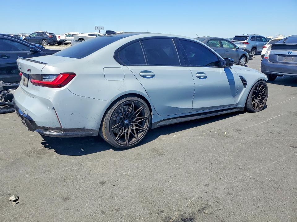 2022 BMW M3 VIN WBS33AY0XNFL75907 COPART salvage auction — UNDERCARRIAGE, Ca - Salvage Certificate, sold $31,250 on 2026-07-08 (photo 3)