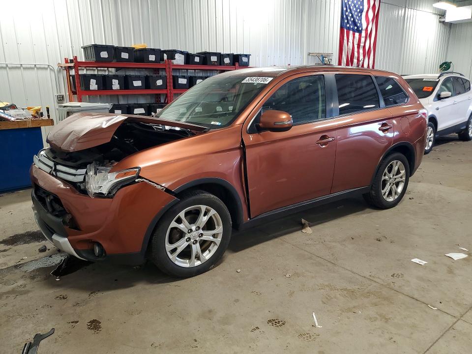 2015 Mitsubishi Outlander VIN JA4AD3A3XFZ009810 COPART salvage auction — FRONT END, Mn - Cert Of Title-Salvage, sold $575 on 2026-07-09 (photo 1)