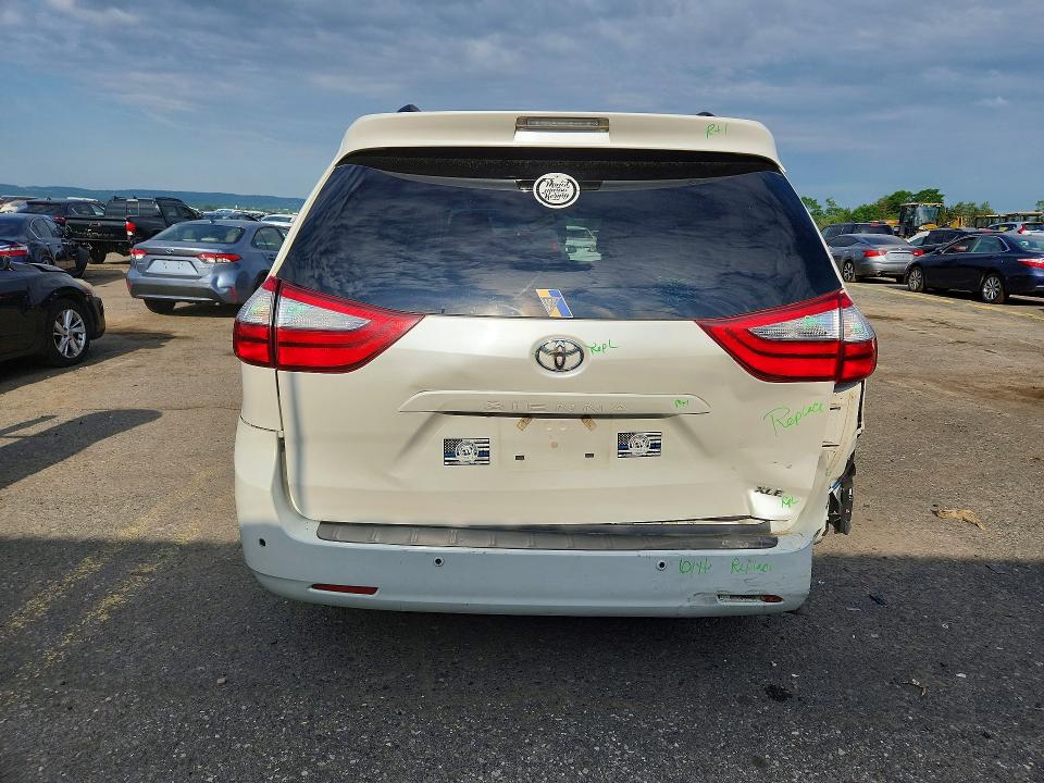 2016 Toyota Sienna VIN 5TDYK3DC8GS736064 COPART salvage auction — REAR END, PA - CERTIFICATE OF SALVAGE, sold $175 on 2026-07-31 (photo 6)