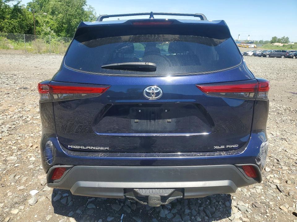 2022 Toyota Highlander VIN 5TDGZRBH5NS228138 COPART salvage auction — FRONT END, Ny - Mv-907A Salvage Certificate, sold $8,200 on 2026-07-07 (photo 6)