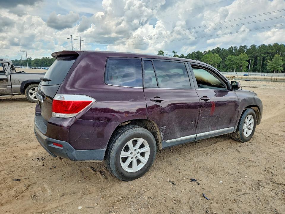 2012 Toyota Highlander VIN 5TDZA3EH9CS028756 COPART salvage auction — BURN, La - Cert Of Title-Salvage, sold $700 on 2026-07-10 (photo 3)
