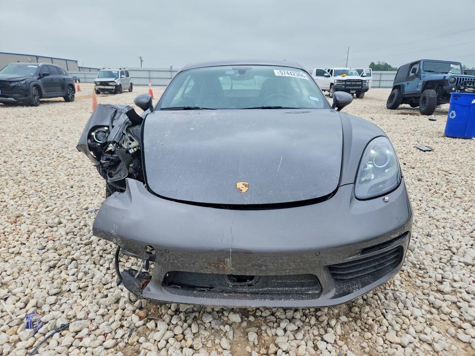 2018 Porsche Cayman VIN WP0AA2A85JK260370 COPART salvage auction — FRONT END, Tx - Salvage Vehicle Title, sold $2,600 on 2026-07-30 (photo 5)
