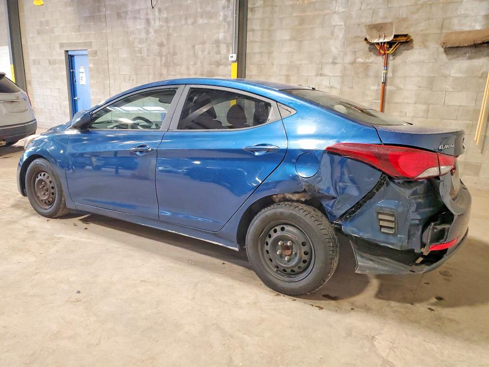 2016 Hyundai Elantra VIN KMHDH4AE9GU649287 COPART salvage auction — VANDALISM, PA - CERTIFICATE OF SALVAGE, sold $250 on 2026-07-19 (photo 2)