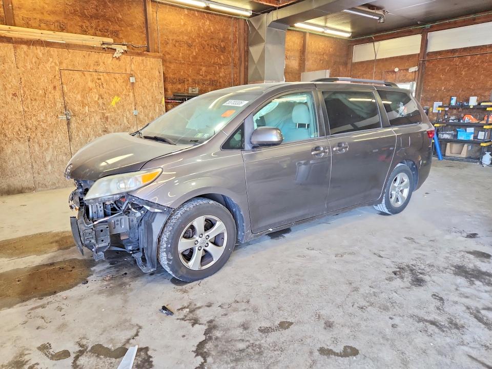 2016 Toyota Sienna VIN 5TDKK3DC7GS727538 COPART salvage auction — FRONT END, Pa - Certificate Of Salvage, sold $2,350 on 2026-07-16 (photo 1)