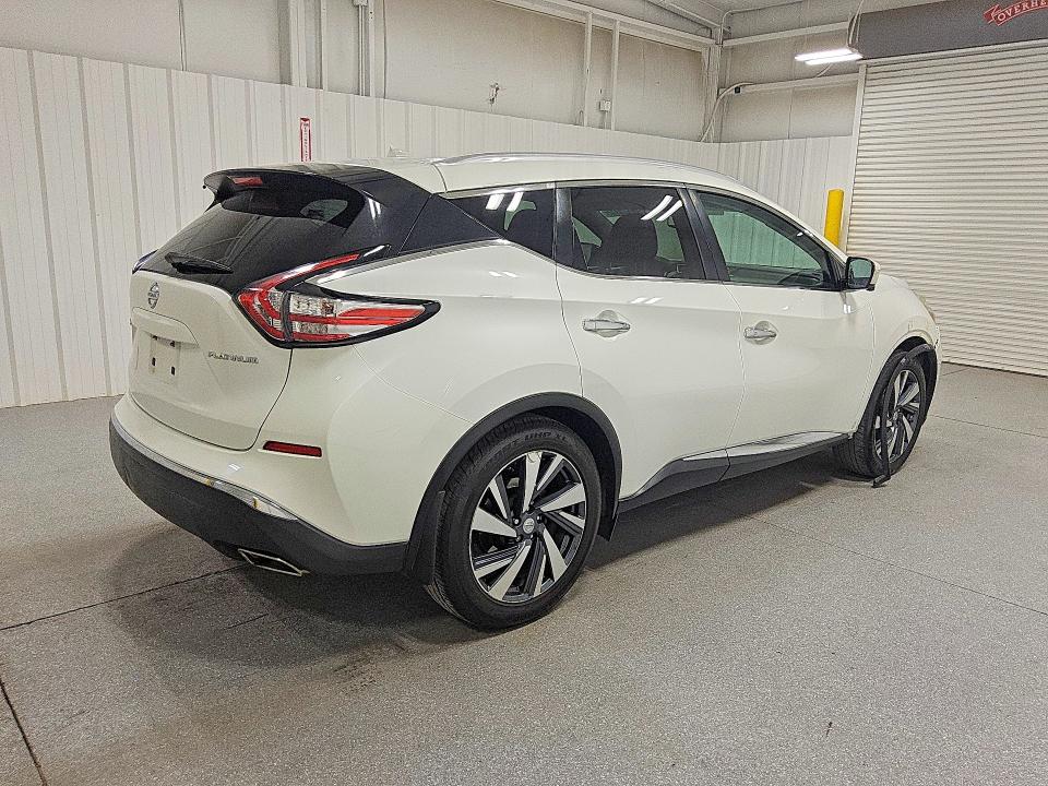 2015 Nissan Murano VIN 5N1AZ2MG0FN240296 COPART salvage auction — FRONT END, Az - Certificate Of Title, sold $1,400 on 2026-07-30 (photo 3)
