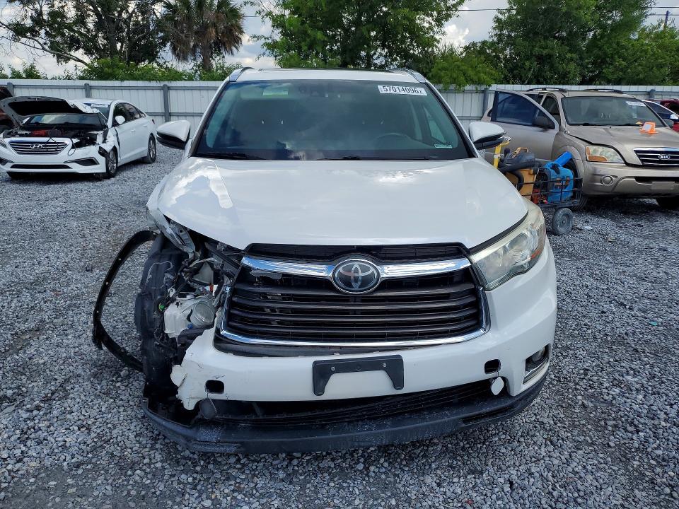 2016 Toyota Highlander VIN 5TDDKRFH1GS308041 COPART salvage auction — FRONT END, Fl - Cert Of Title Slvg Rebuildable, sold $3,750 on 2026-07-24 (photo 5)