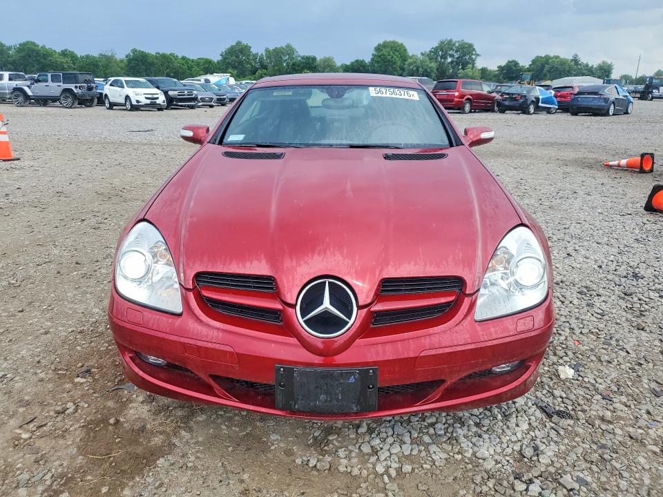 2006 Mercedes-benz Slk-class VIN WDBWK56F66F082186 COPART salvage auction — HAIL, Oh - Cert Of Title-Salvage, sold $1,650 on 2026-07-14 (photo 5)